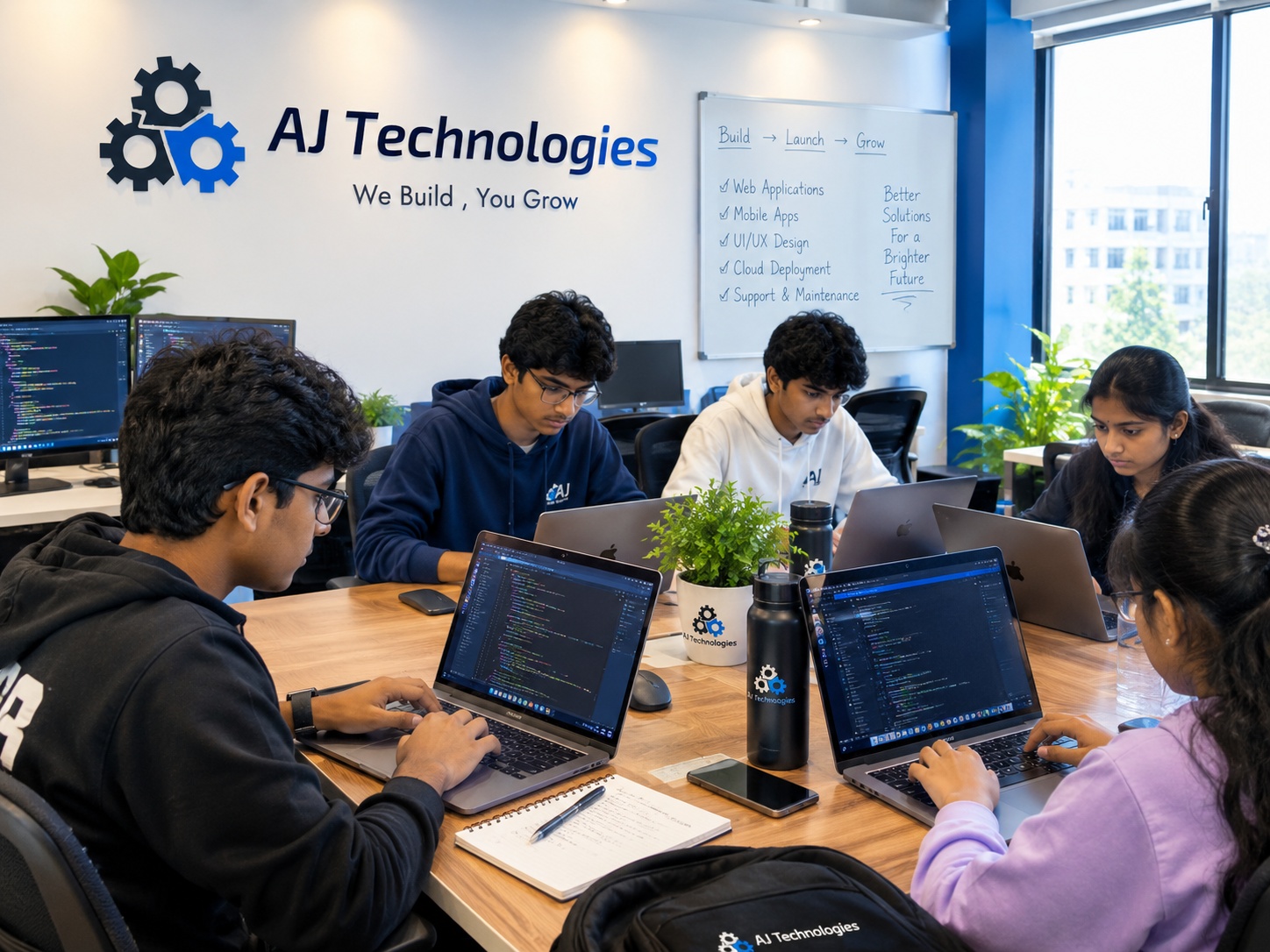 AJ Technologies team at work